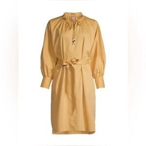 HUGO BOSS woman brick midi dress yellow